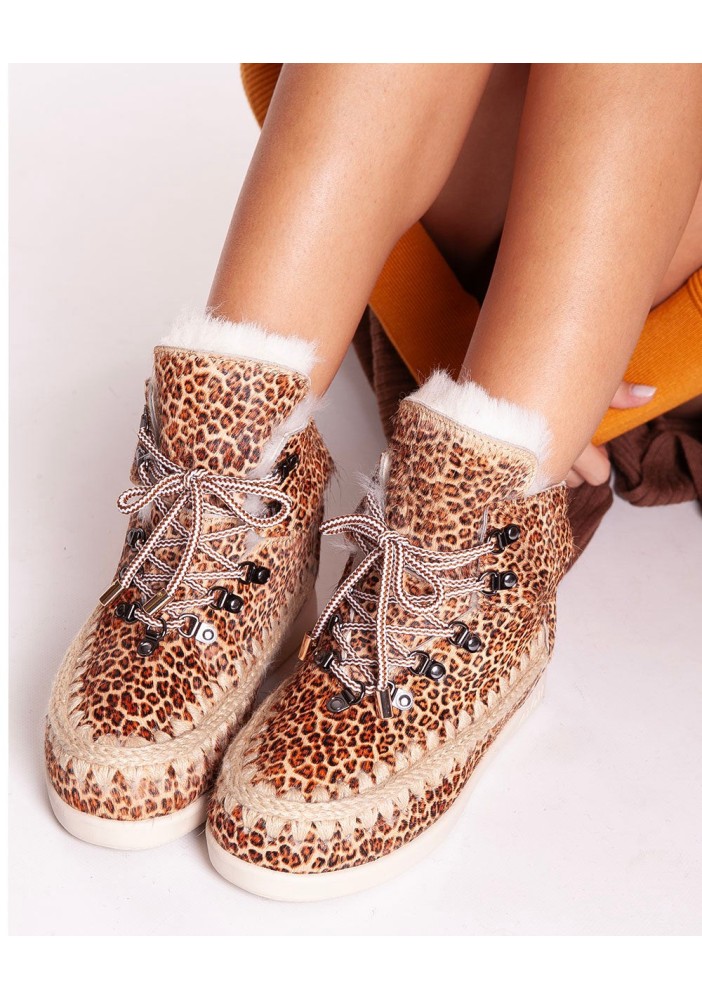 MOU NEW INNER WEDGE LACE-UP PONYSKIN