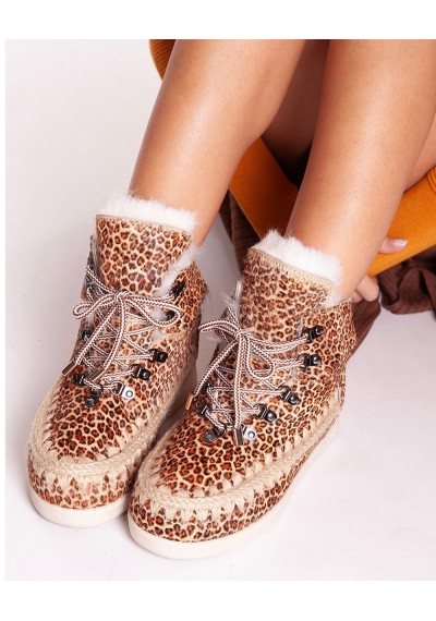 MOU NEW INNER WEDGE LACE-UP PONYSKIN
