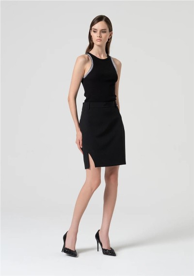 MINIFALDA TUBO DE CORTE ENTALLADO